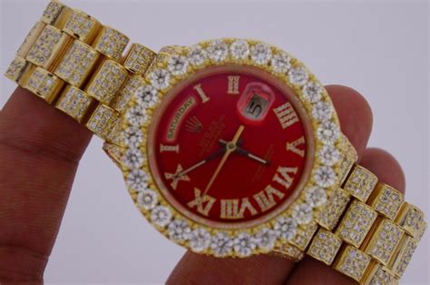 iced out red face rolex